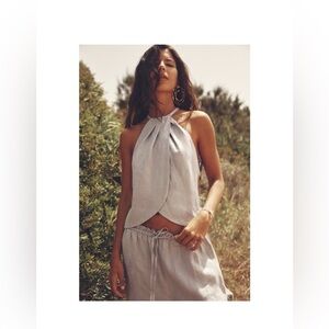 NWT Zara Light Gray Halter Top